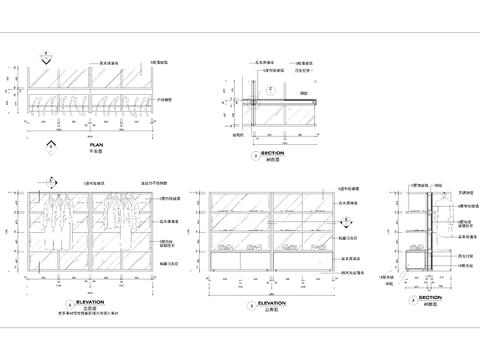  56套服装中岛柜 高柜cad图库 