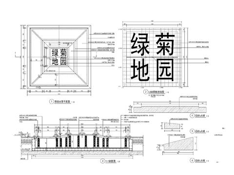  旱喷水景详图cad大样图 