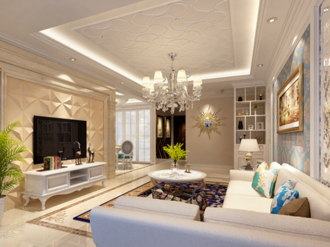  中荟城简欧客餐厅卧室CAD施工图 