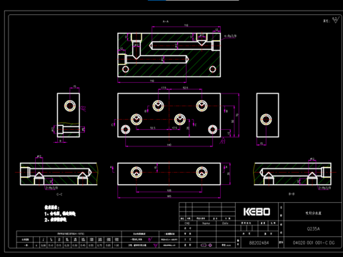  吹塑机吹针机械CAD施工图 