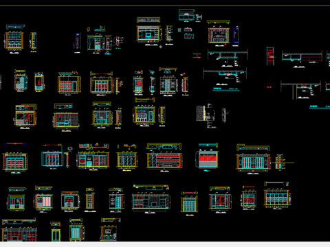  室内立面图CAD图库 