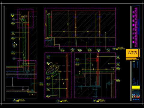  护栏剖面CAD节点大样 