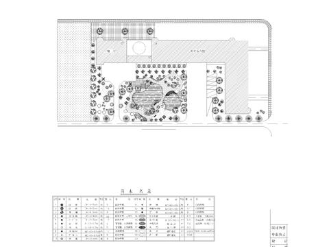  别墅庭院cad平面图 