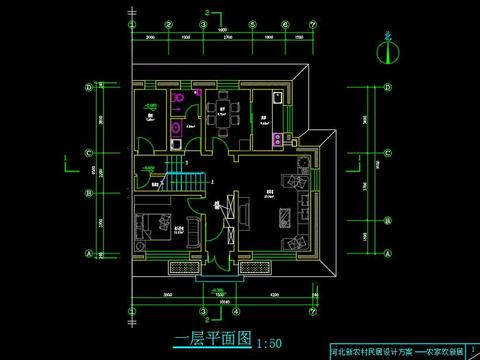 新農(nóng)村房屋cad施工圖 