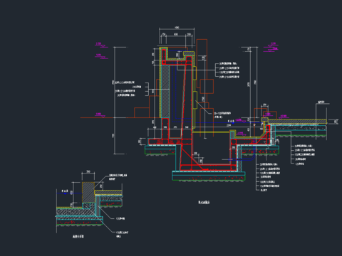  毕业设计跌水池CAD施工图 