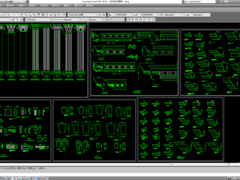  常用欧式构造cad图块 