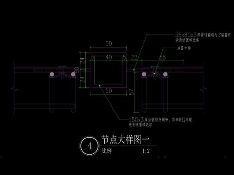  钢丝围栏cad大样图 