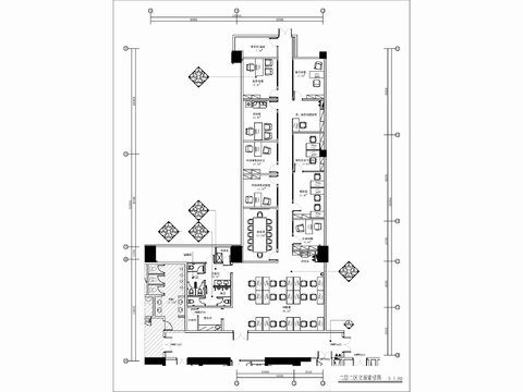  某酒店后勤办公室及厨房区域cad施工图 