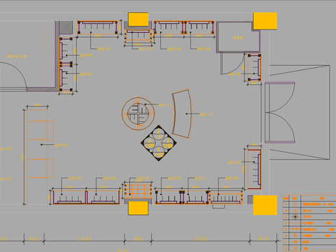  气球泡泡装修和展柜CAD施工图 