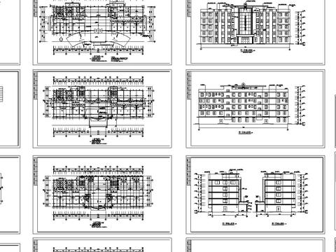 民居商住楼CAD施工图 