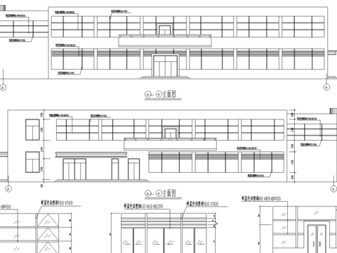  食堂cad施工图 