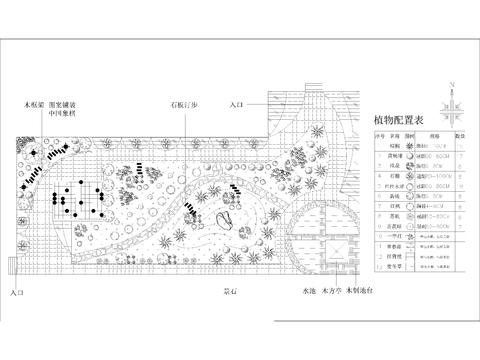  酒店花園cad施工圖 