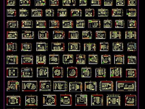  2023客厅布局CAD图库 