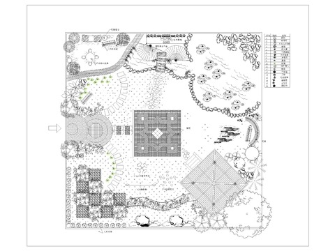  庭院景觀cad施工圖 