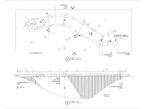  架空桥梁详图 立面剖面图 节点大样图 