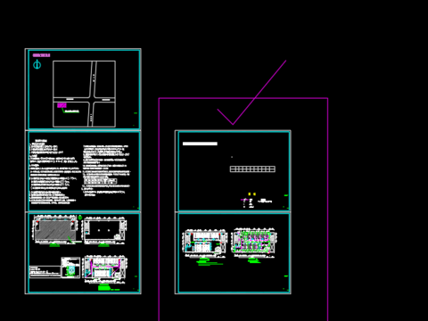  博艺培训中心消防设计ad施工图 