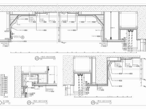  石膏板吊顶 木龙骨吊顶 豪华吊顶cad图库 