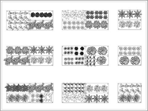  菜园菜地栅栏cad图库 