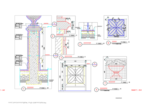  栏杆扶手 护栏 室外护栏 围栏cad大样图 