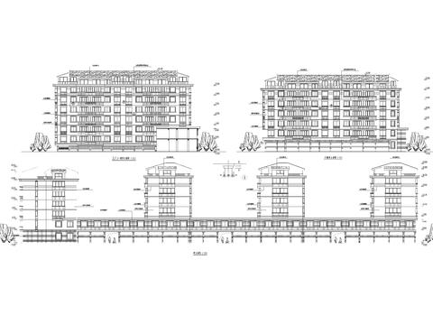  聯(lián)建房建筑CAD施工圖 