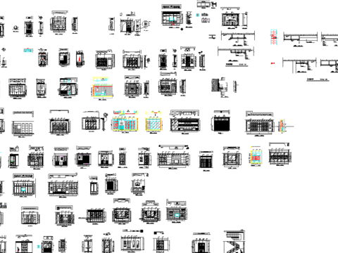 室内立面cad图库 