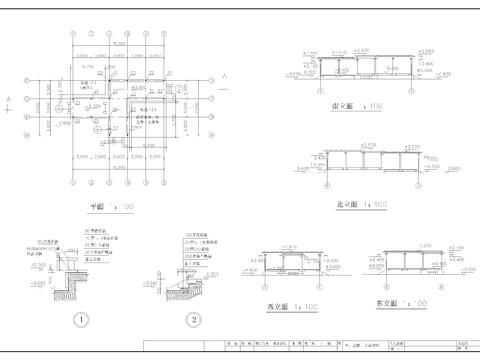 折形花架cad大样图 