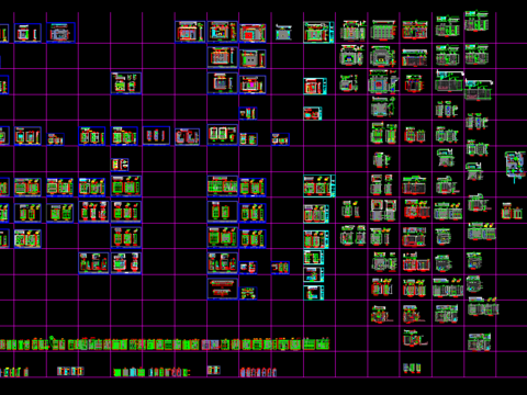  衣柜书桌平立面CAD图库 