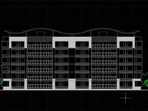  住宅区建筑 住宅楼 楼房 小区楼cad平面图 