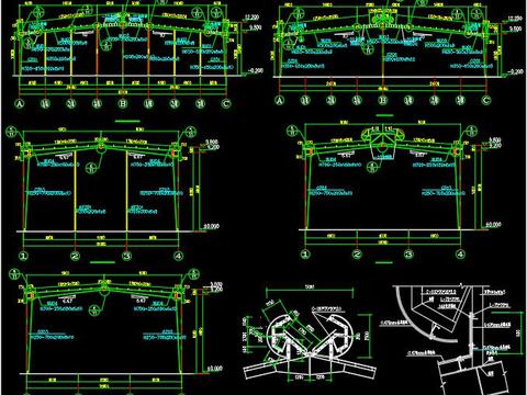  木业公司刨花板车间钢结构施工图 