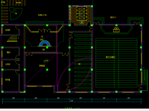  某中学图书科技楼cad施工图 