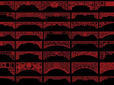  中式雕花cad图纸 