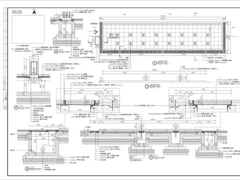  特色涌泉水景细部CAD施工图 