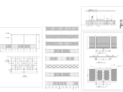  庭院围栏CAD图库 