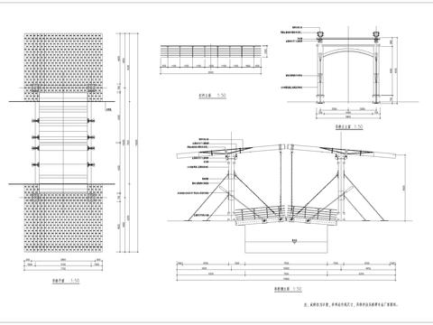  吊桥CAD节点大样 