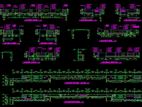  幼儿园室内cad施工图 