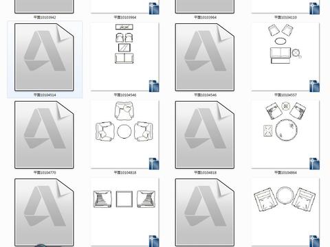  洽谈桌椅cad图库 