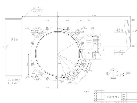  中型纸业工厂污水处理cad施工图 
