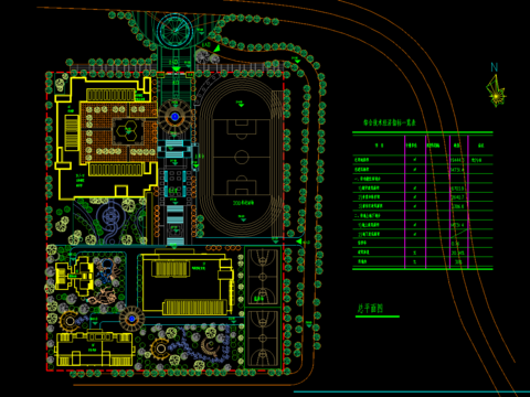  某地小学规划CAD设计图 