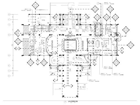  1190㎡售楼处cad平面图 