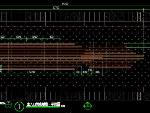  山水景墙cad大样图 