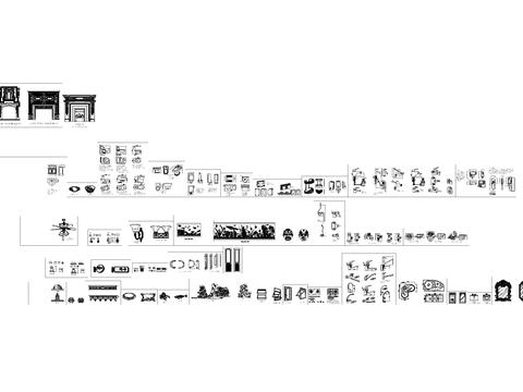  洁具平立图cad图库 