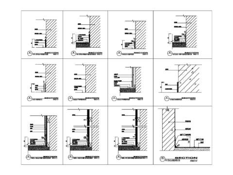  踢脚节点大样图 
