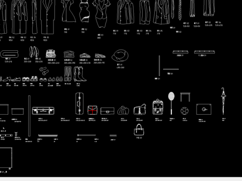  衣服服饰cad图库 