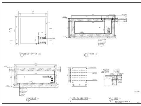  现代雕塑水景节点大样图 
