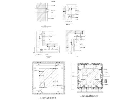  干挂石材cad大样图 