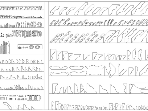  石膏线角线CAD图库 