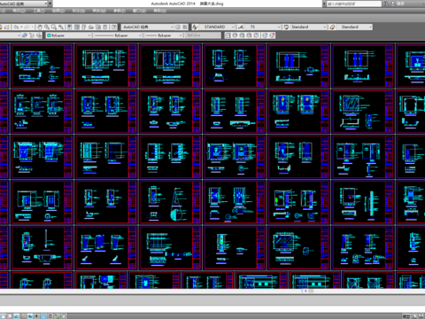  床头背景cad图库 