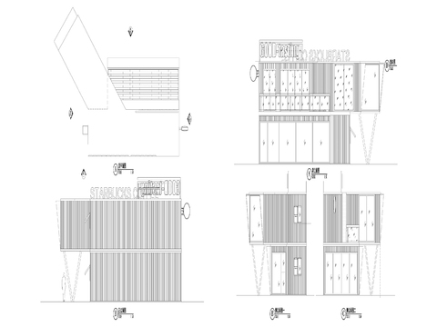  2营地集装箱cad立面图 