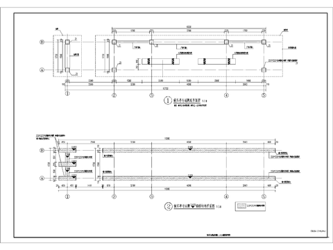  公交車站CAD施工圖 