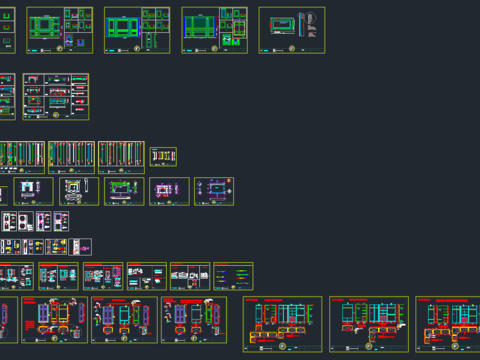  全屋整木定制cad图库 